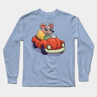 Mouse in the car Long Sleeve T-Shirt